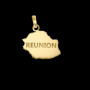 Pendentif carte de la Réunion or