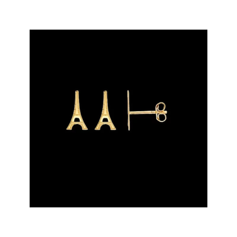 Eiffel Tower earrings in gold