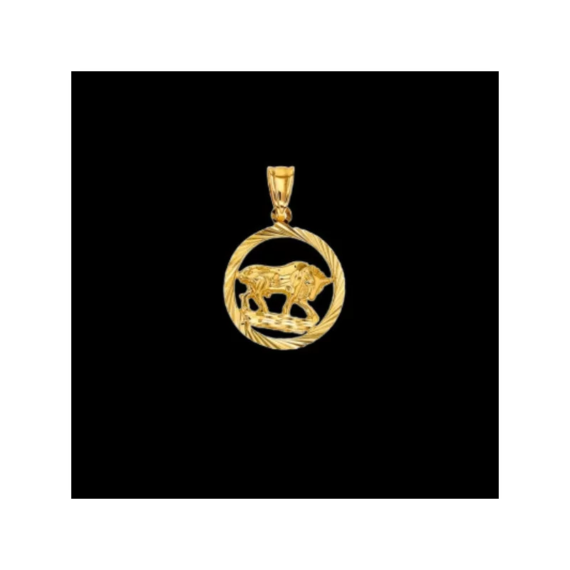 Taurus Zodiac Gold Pendant
