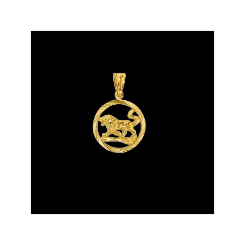 Gold Zodiac Lion Pendant
