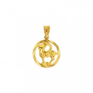 Gold Zodiac Lion Pendant
