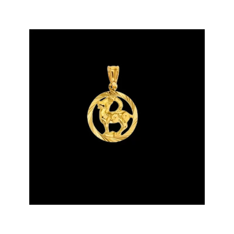 Capricorn Zodiac Pendant in Gold