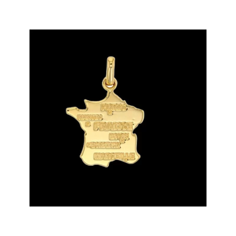 Gold pendant or map of France