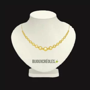 18 Carat Gold Necklace with Five Forçat Knots