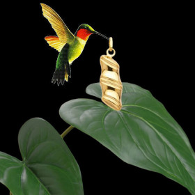 Pendentif Créole Bambou Or
