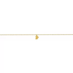 Ankle chain with small 18-carat gold balls