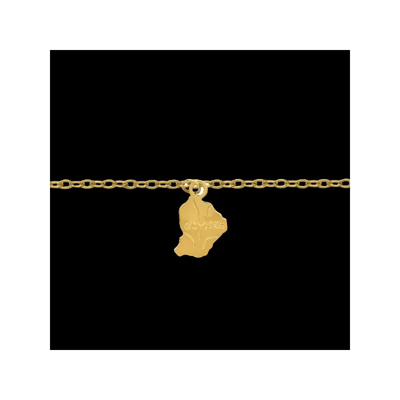 Anklet with a map of French Guiana.