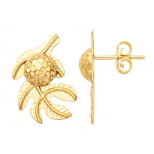Boucles d'oreilles clous arbre de vie Or 9 Carats bijouxcreoles.com