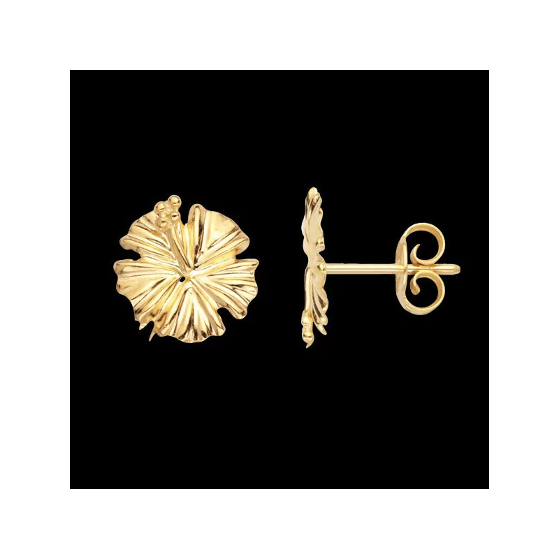 Boucles d'oreilles Hibiscus bijouxcreoles.com