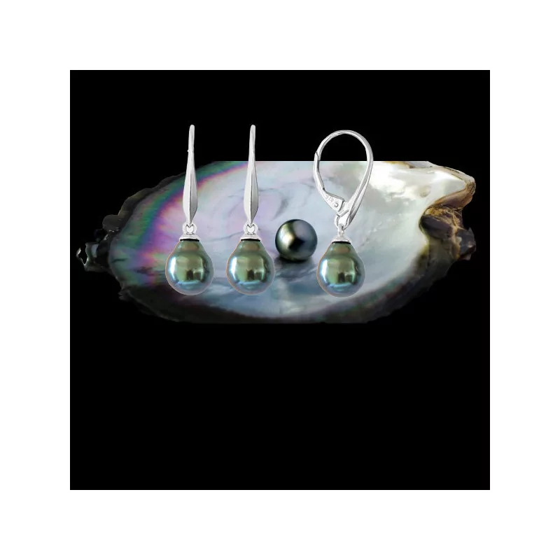Dormeuses perles de culture de Tahiti bijouxcreoles.com