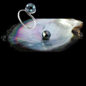 Bague perle de culture de Tahiti