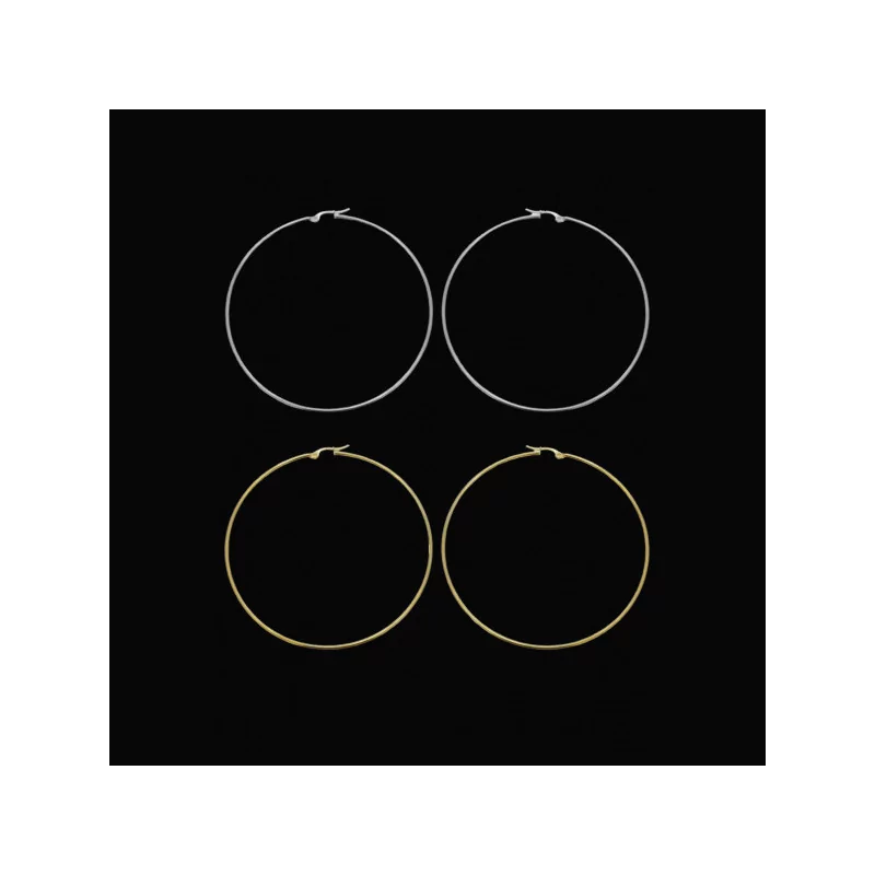 Boucles d'Oreilles Créoles Acier bijouxcreoles.com Boucles d'Oreilles Créoles Acier bijouxcreoles.com