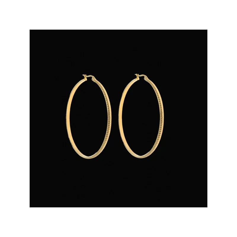 Boucles d'Oreilles Créoles Acier bijouxcreoles.com