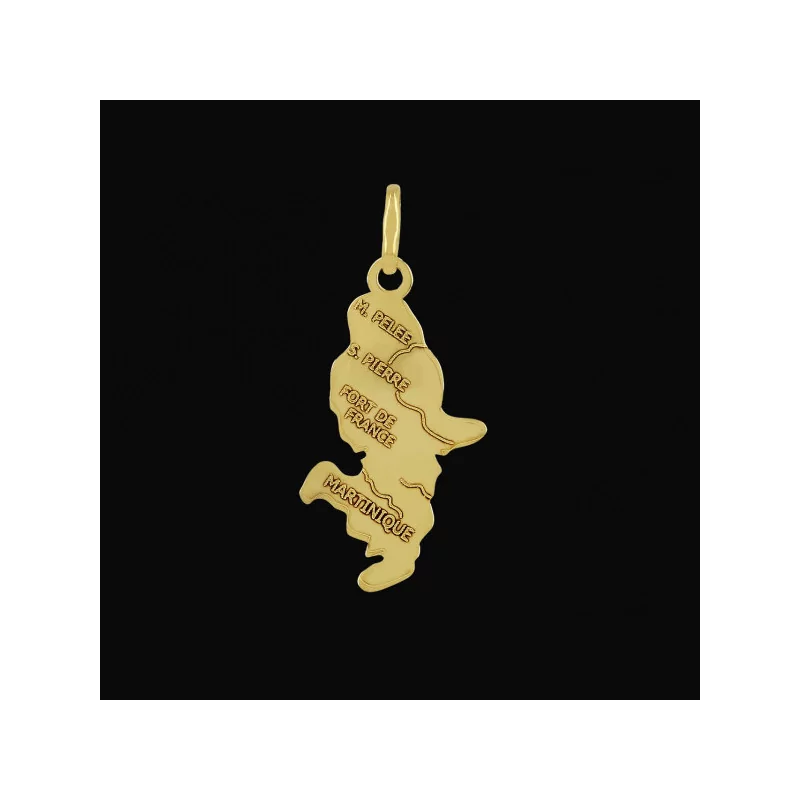 Pendentif carte Martinique or bijouxcreoles.com