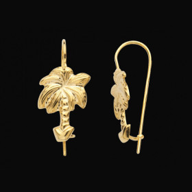 Palm Tree Earrings Gold