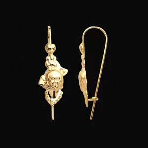 Boucles d'Oreilles 18 carats HIBISCUS bijouxcreoles.com