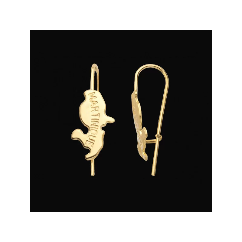 Earrings Martinique map gold Earrings Martinique map gold