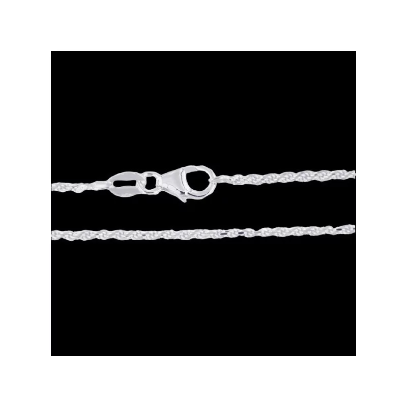 Chaine Argent Maille Corde bijouxcreoles.com