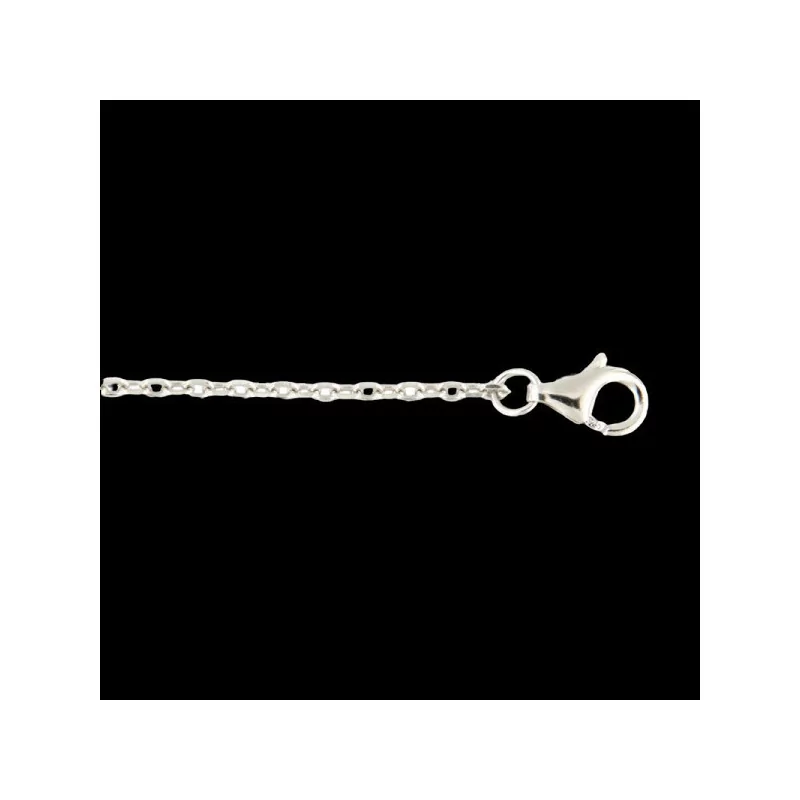 Rhodium-Plated Silver Figaro Chain