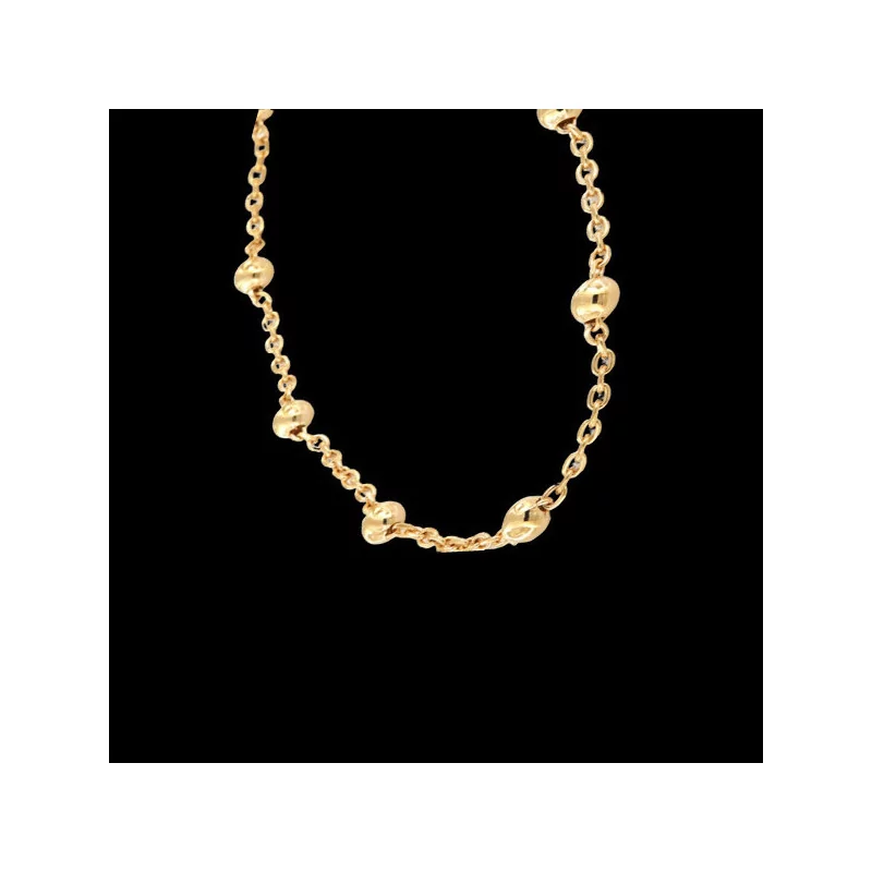 Collier Boule Plaqué Or bijouxcreoles.com