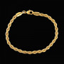 Bracelet Maille Corde 18 cm Plaqué Or