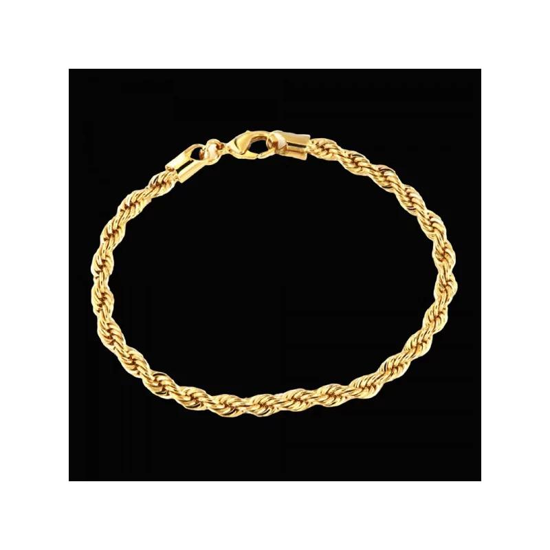 Bracelet Maille Corde Plaqué Or bijouxcreoles.com