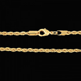 Collier Maille Corde Plaqué Or