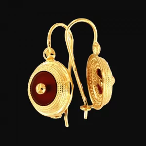 Carnelian Hoop Earrings