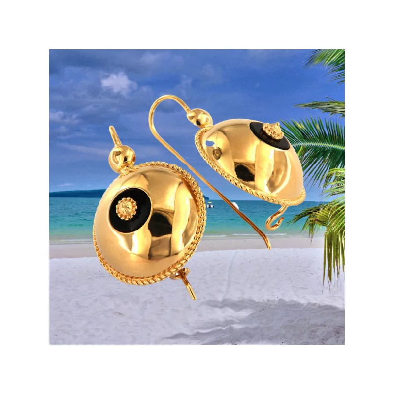 Boucles d'oreilles Tété Antillaise Onyx Lisse bijouxcreoles.com Boucles d'oreilles Tété Antillaise Onyx Lisse bijouxcreoles.com