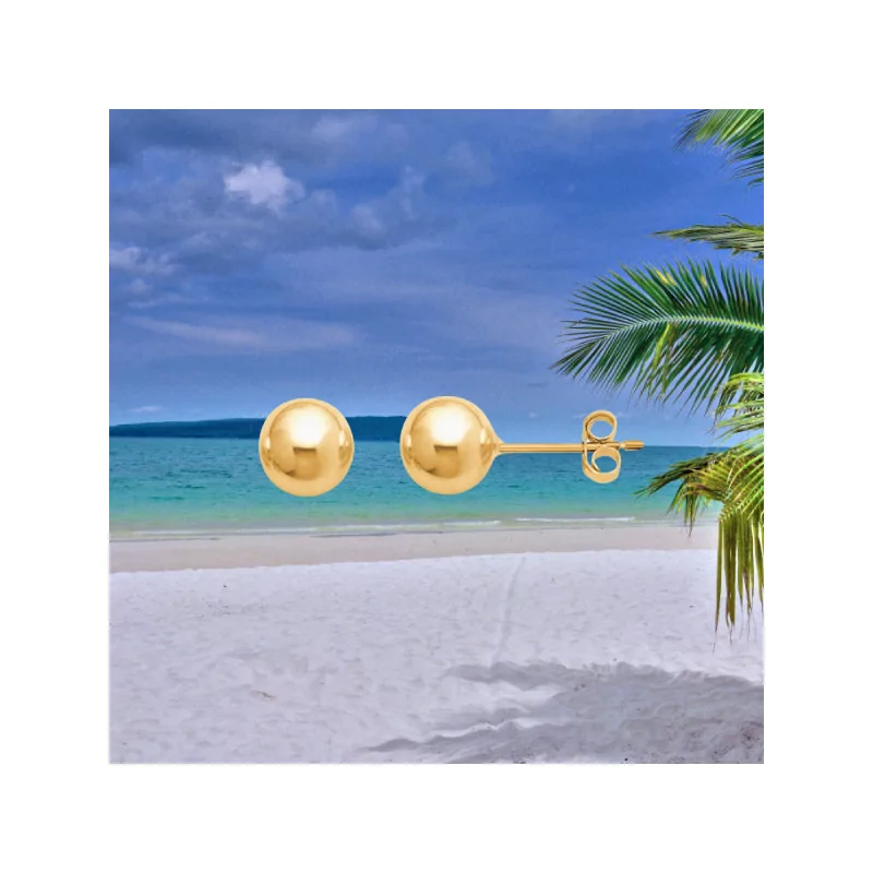 Hoop Ball Stud Earrings