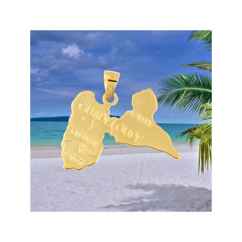 Guadeloupe Map Pendant Gold-Plated Guadeloupe Map Pendant Gold-Plated