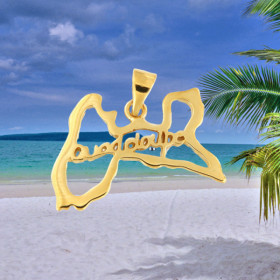 Pendentif Ajouré Cartes Plaqué or