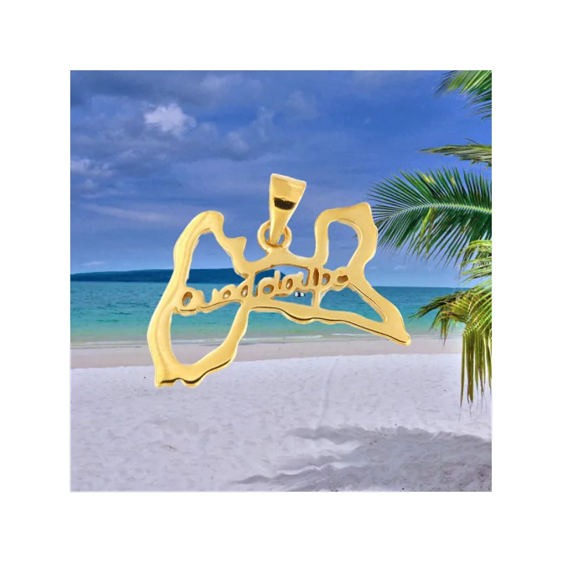 Pendentif Ajouré Cartes Plaqué or bijouxcreoles.com