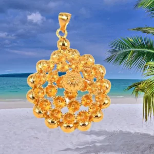 Gold-Plated Pendant The Madagascar Paradise Flycatcher