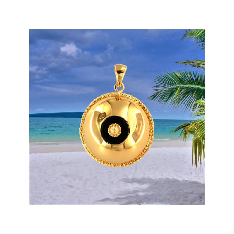 Gold-Plated Black Onyx Pendant Gold-Plated Black Onyx Pendant