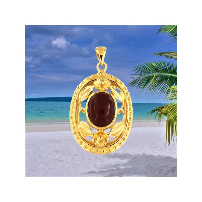 Carved Carnelian Pendant