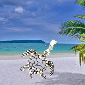 Silver Sea Turtle Pendant