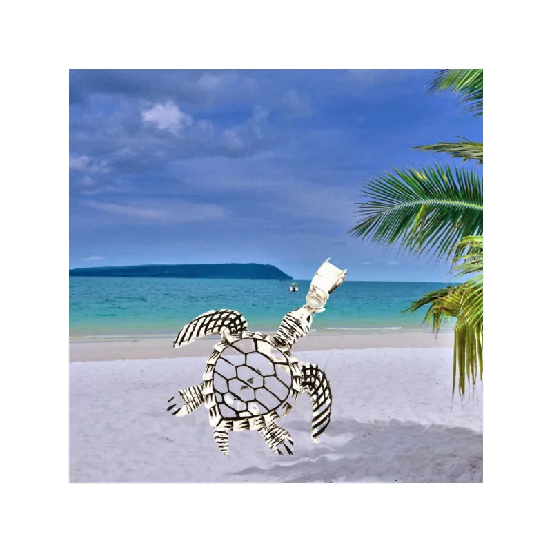 Pendentif Tortue de Mer Argent bijouxcreoles.com Pendentif Tortue de Mer Argent bijouxcreoles.com
