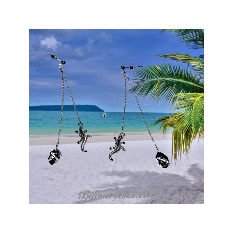 Boucles Margouillat-Carte de la Réunion bijouxcreoles.com