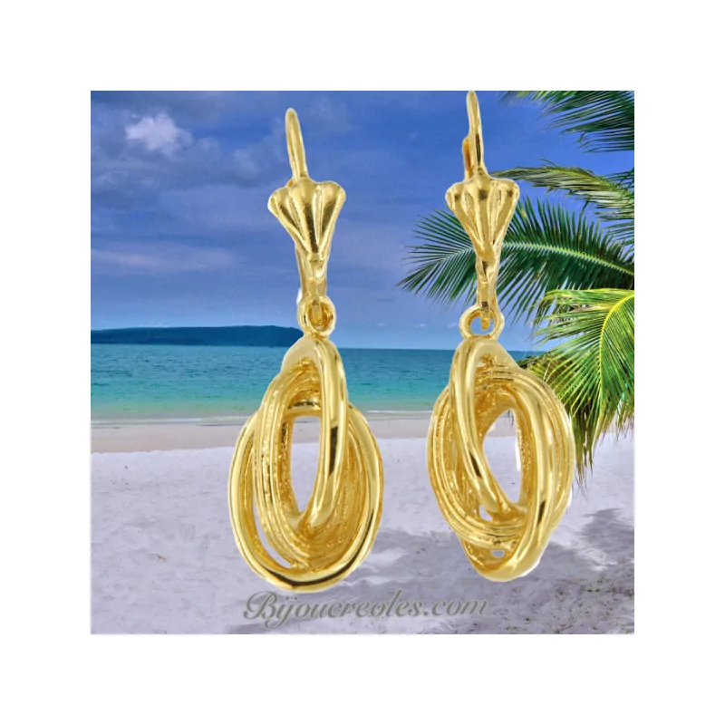 Boucles d'oreilles Plaqué Or Forcat GM bijouxcreoles.com