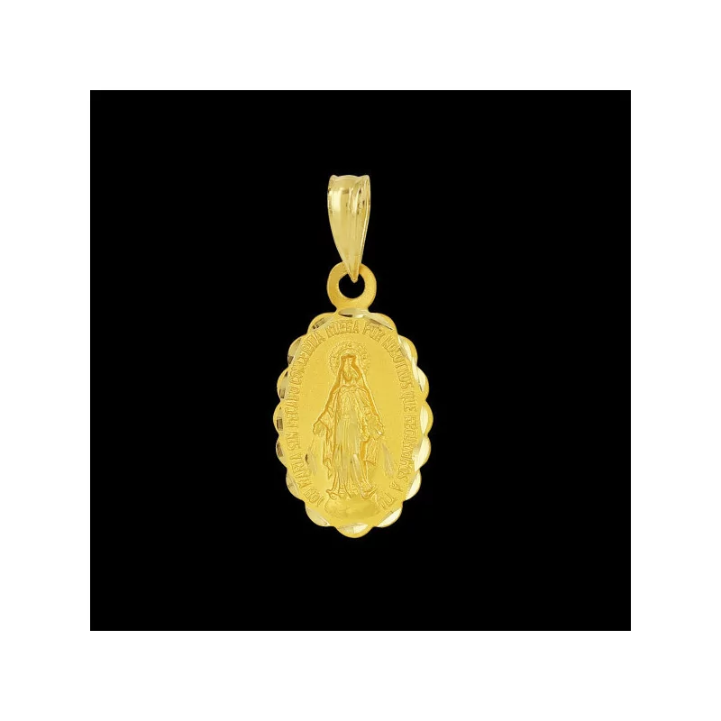 Médaille Vierge miraculeuse festoné or bijouxcreoles.com Médaille Vierge miraculeuse festoné or bijouxcreoles.com