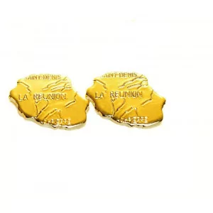 Island map hoop stud earrings Island map hoop stud earrings