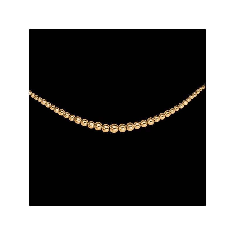 Light smooth falling bead necklace