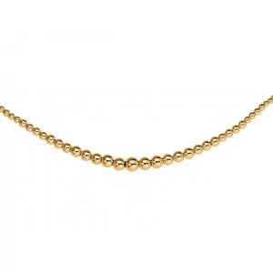 Light smooth falling bead necklace