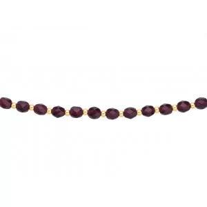 Garnet Crystal Ball Necklace