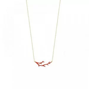 Collier Motif Corail Plaqué Or bijouxcreoles.com