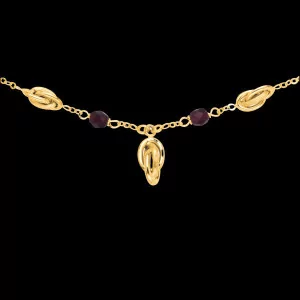 Collier Boules Centre 8mm pailletées Or 18 Carats bijouxcreoles.com