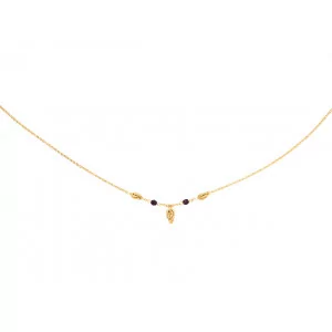 Collier Boules Centre 8mm pailletées Or 18 Carats bijouxcreoles.com