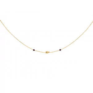 Collier Boules Centre 8mm pailletées Or 18 Carats bijouxcreoles.com