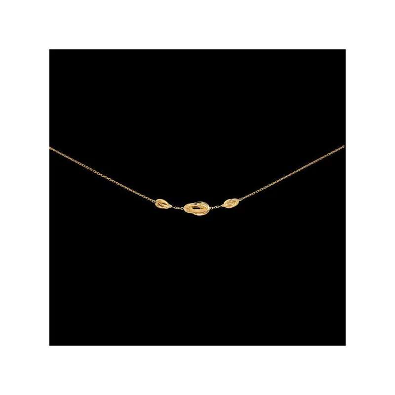Collier 3 Noeuds dégradés Forçat 2-6 Or 18 Carat bijouxcreoles.com